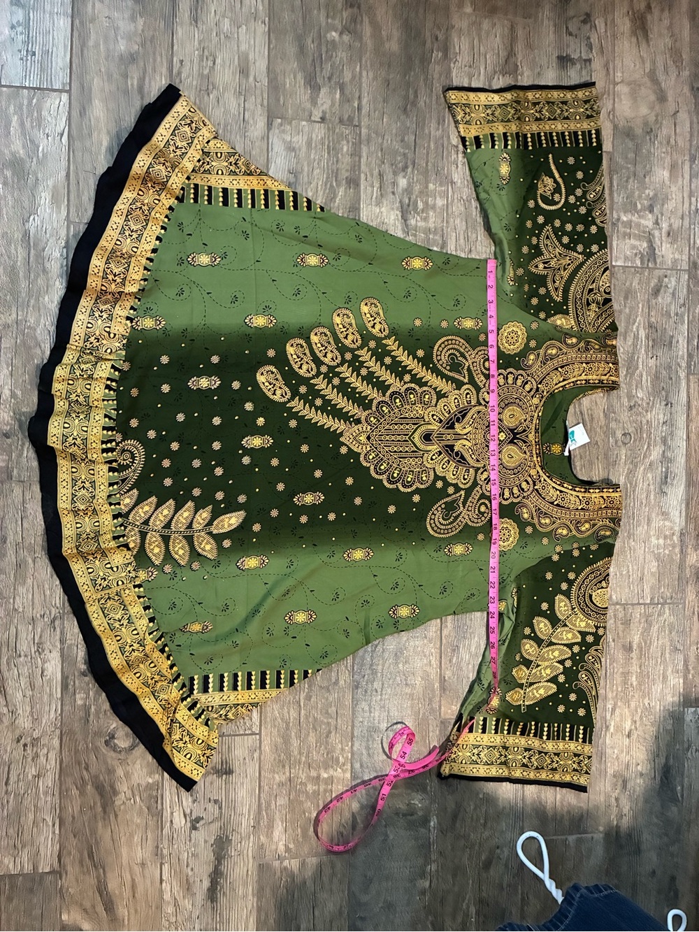 Women’s NWT Lapogee Green & gold Tunic Top - Picture 6 of 7